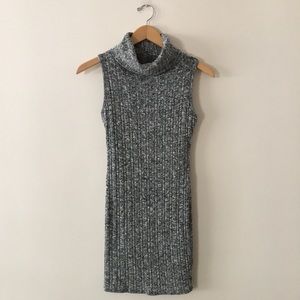 Heather Grey Turtleneck Mini Dress